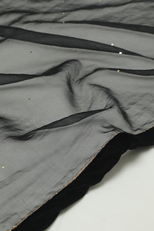 Soch Womens Beige Muslin Floral Print Suit Set with Cutdana