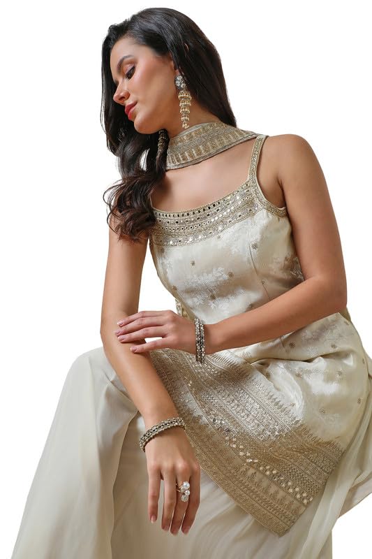 Soch Women's Tissue Salwar Suit (OWA4CD21030C_Off White