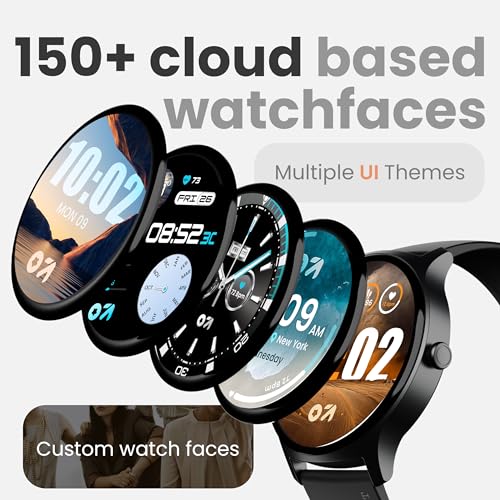GOBOULT Rover Pro Smartwatch 1.43'' AMOLED, BT Calling 5.3, 1000 Nits Brightness, IP68, 150+ Watchfaces, 120+ Sports Modes, AI Voice Assistant, SpO2 Monitoring (Coal Black)