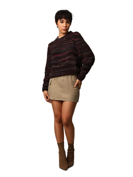 ONLY Women's Regular Fit Black Sweater