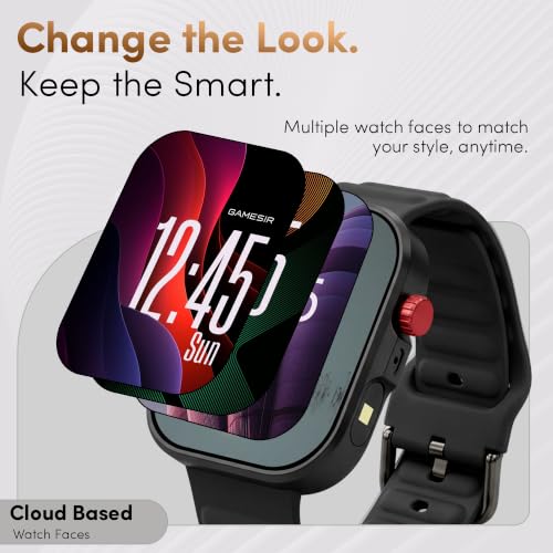 GameSir Oryvex Smart Watch for Men & Women, 2.19" Full Touch Display, Bluetooth Calling, Fitness Tracking, Message Notifications, Android & iOS Compaatible - (Black)