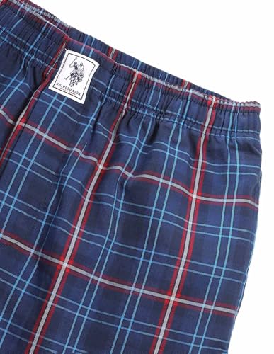 U.S. POLO ASSN. Mens Solid Cotton Sleep Sets(Navy|Navy M