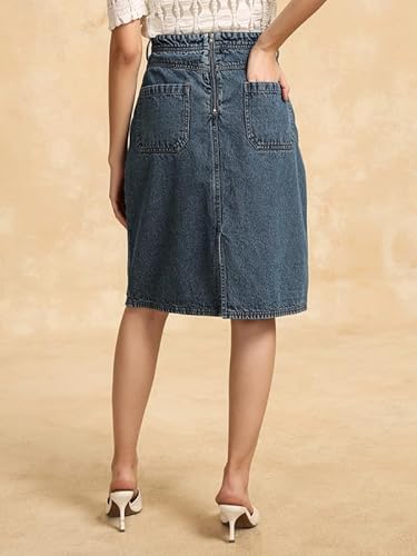 Kazo Hendrix Midi Skirt Blue