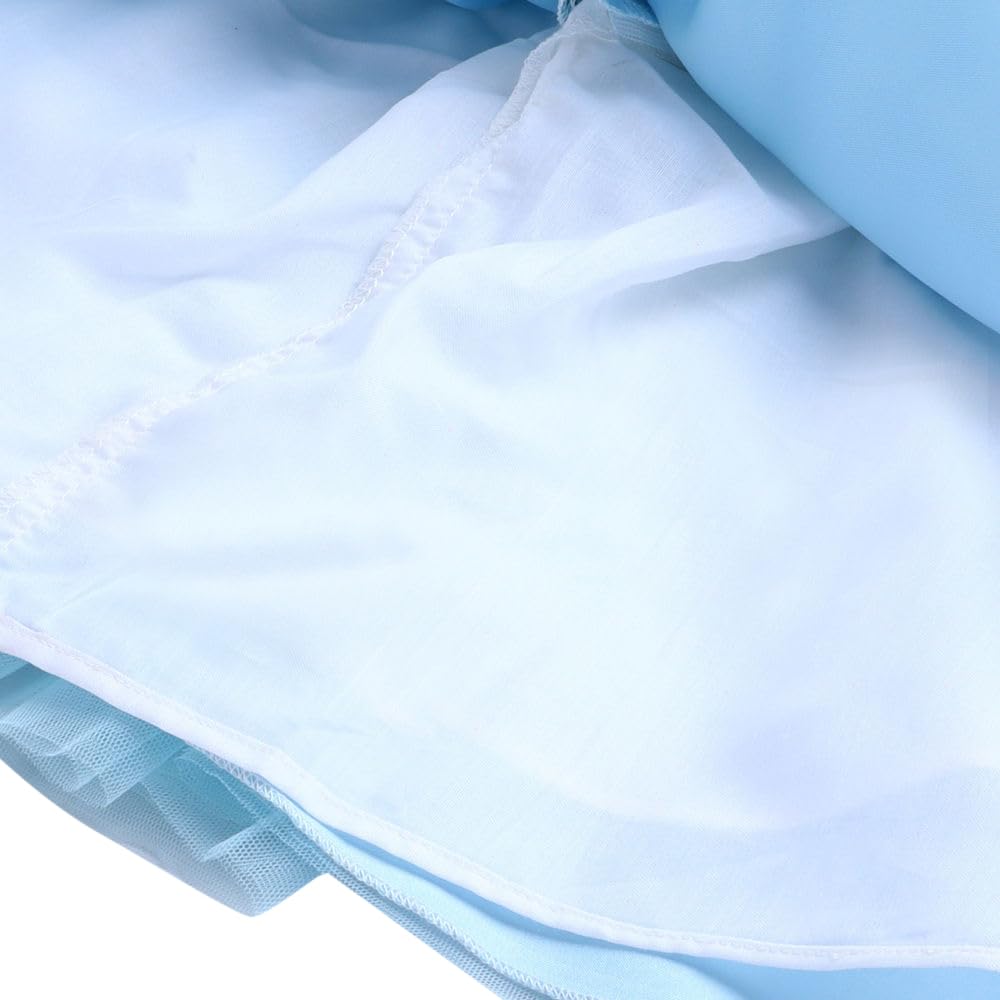 Hopscotch Girls Polyester Sleeveless Bird Print Fit And Flare Maxi Party Dress In Blue Color For Ages 3-4 Years (SRS-2302275)