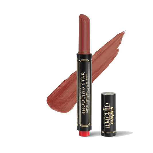 LoveChild Masaba Hyper Hydrating Gloss Balm Stick (Dark Brown) | 3-in-1 Plumping Lip Gloss Balm For High Shine | Enriched with Peptide, Squalene & Jojoba For Hydration | Hot Glaze, 1.8g