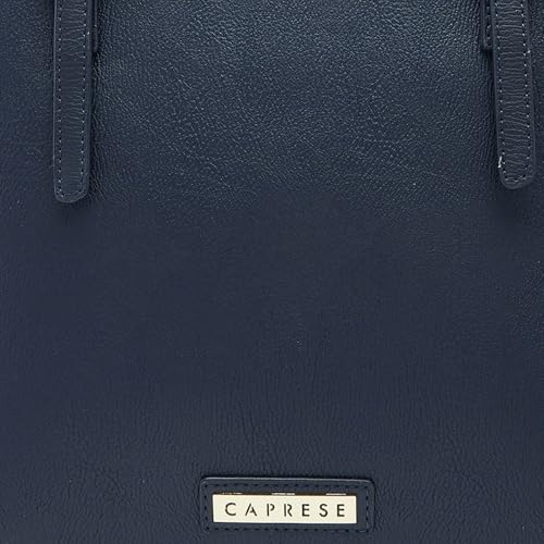 Caprese Jenny Tote Bag, Medium-Navy | Stylish Handbag for Women | Spacious, Versatile Office & Daily Essentials Tote | Top Zip Closure