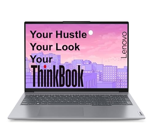 Lenovo ThinkBook 16 Intel Core 5 210H 14th Gen (8GB/512GB SSD/DOS/Fingerprint Reader) 16" WUXGA IPS 300 Nits Antiglare Thin & Light Laptop/Aluminium Top/Arctic Grey/1Y Warranty/1.7Kg, 21SHS00U00