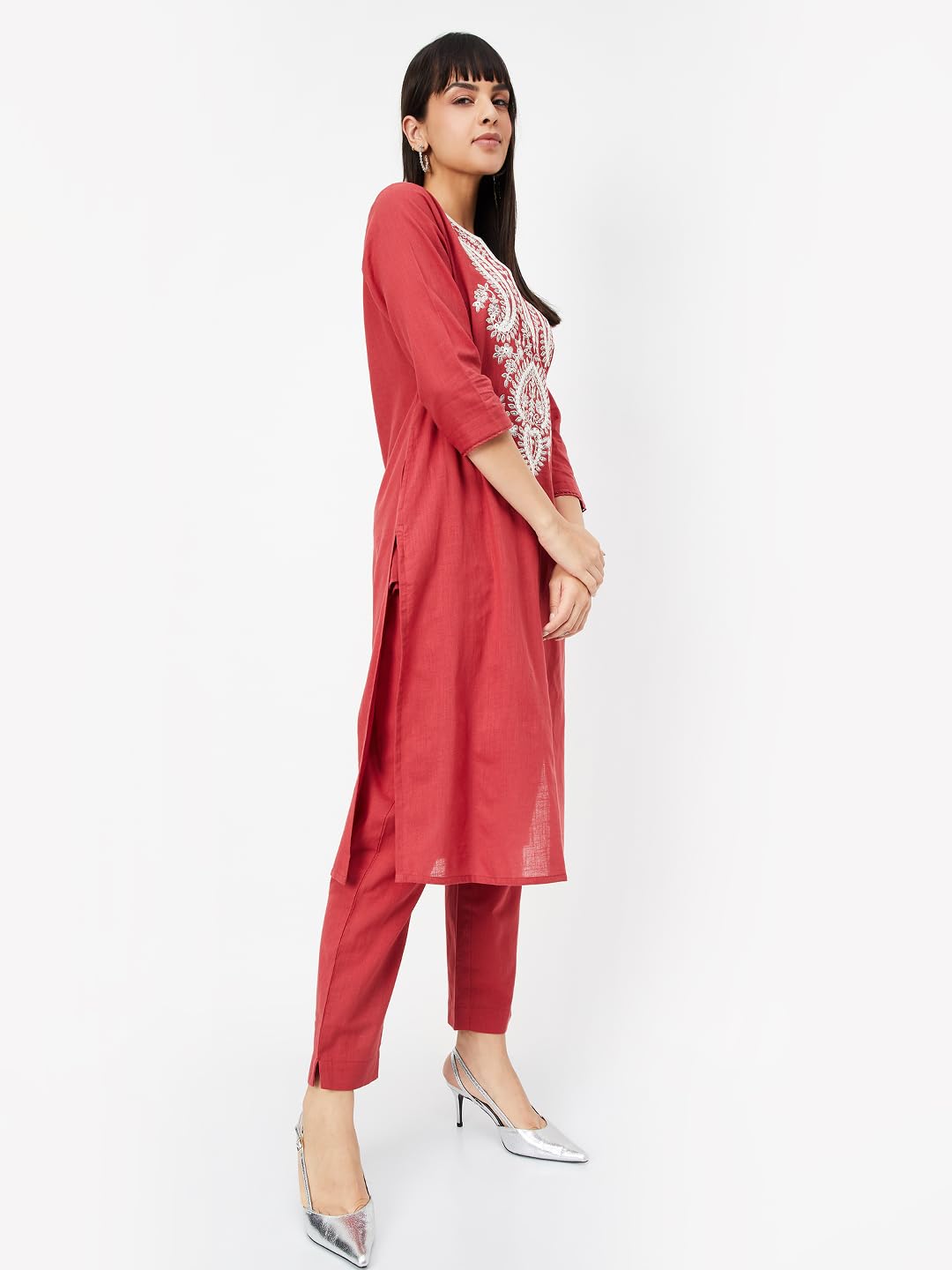 Max Women's Cotton Blend Kurta Set