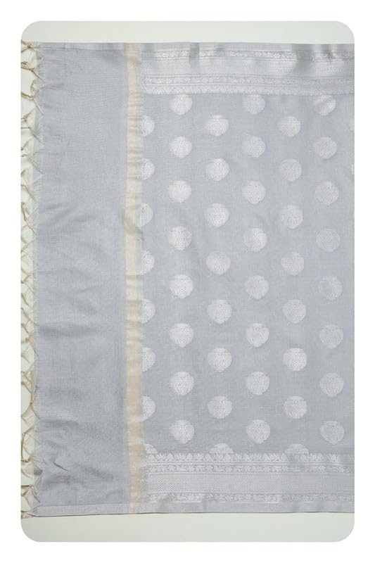 Soch Womens Grey Polyester Zari Woven Dupatta