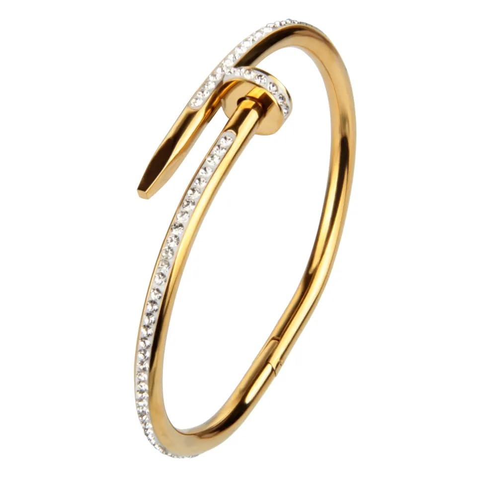 MEENAZ bracelet for women Stylish Bangles for women Adjustable Anti Tarnish Bracelet for girls rose gold Kada for Women Accessories Anti Tarnish Jewellery Stainless Steel Cuff Bracelet gifts Combo