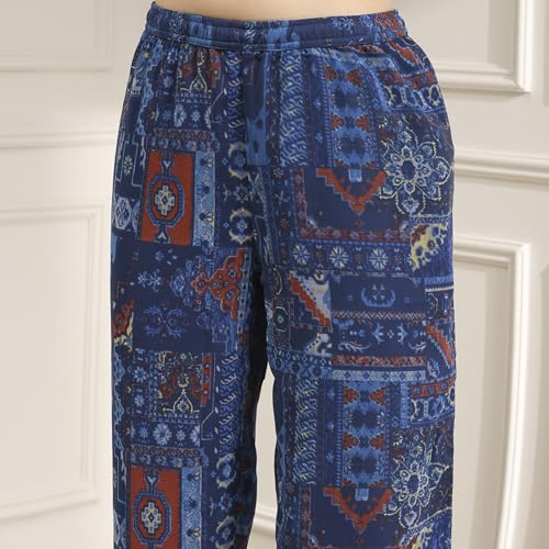 Biba Women's Polyester Kurta Set (VINWIN30555AW25BLU_Blue