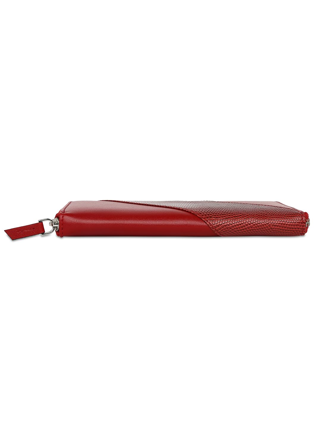 Caprese Women Faux Leather Zoey Wallet Large Zip Around Terra, Red