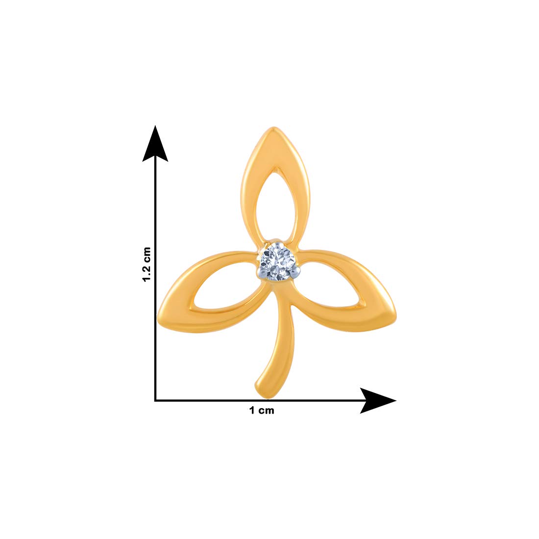 P.C. Chandra Jewellers 18k (750) Yellow Gold and Diamond Stud Earrings for Women