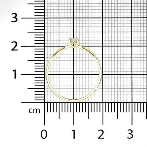 VALANOVA Hallmarked 18K Gold & Certified Lab Grown Diamond 0.17cts | Ring For Women's/Girls | Stylish & Elegant | VGR0357 | Ring Size: 13