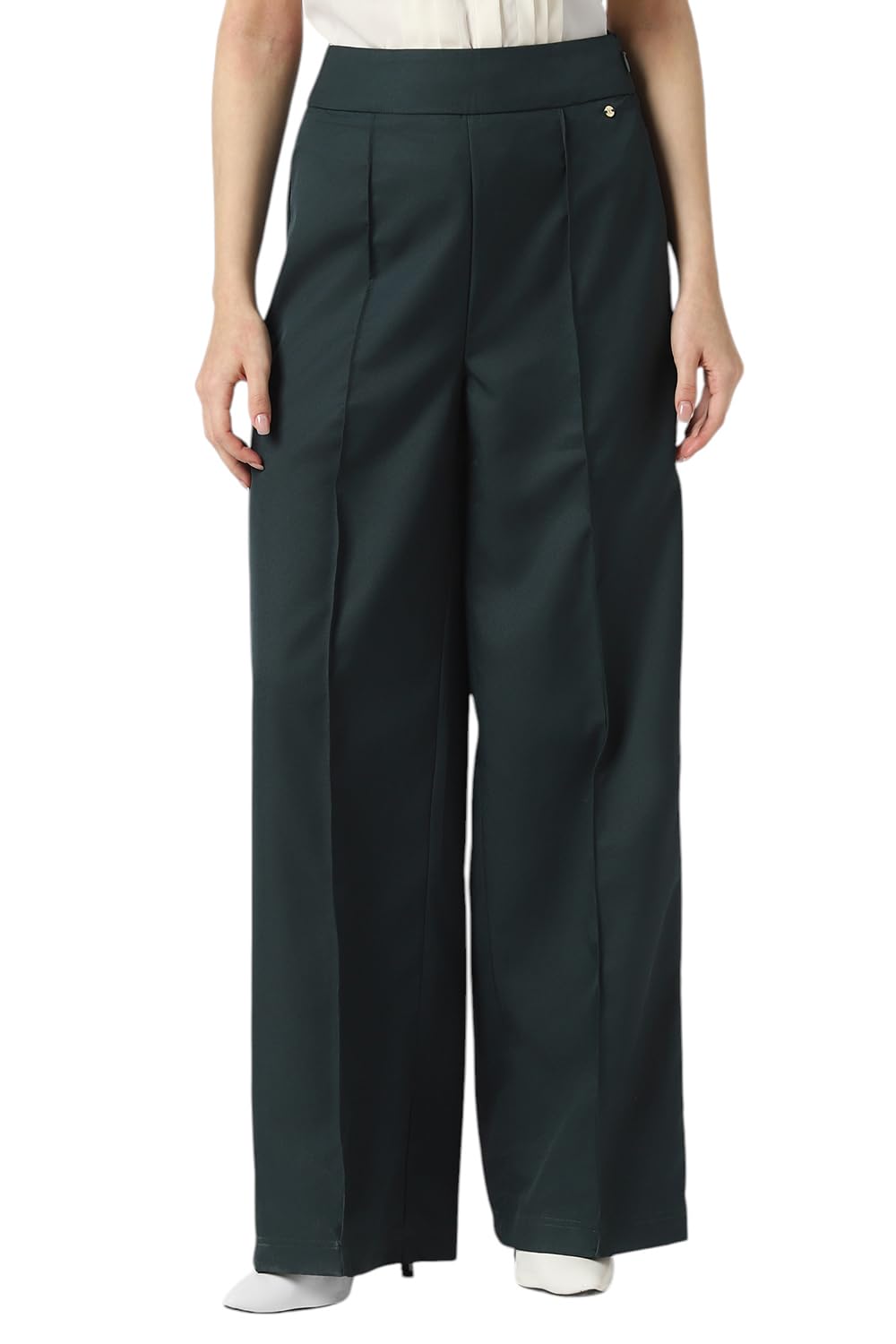 Van Heusen Women Women's Regular Pants (VWTFCRGFL29439_Dark Green
