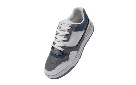 Neeman's The White Pop Sneakers for Men | Comfortable & Flexible EVA Sole | Grey/Blue UK9