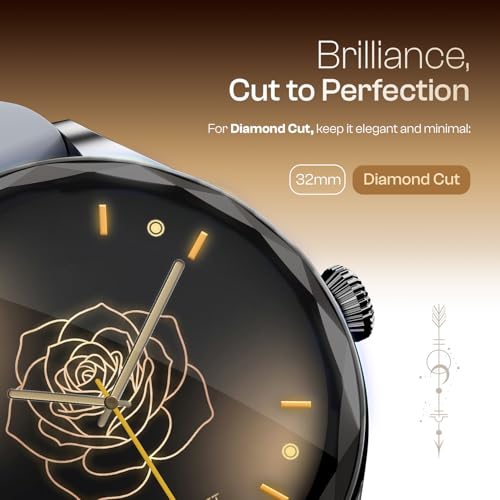 Fire-Boltt Phoenix Aura Women Smart Watch with 1.26” Diamond-Cut HD Display, Rotating Crown, Wireless Charging, Bluetooth Calling, Voice Assistant, 120+ Sports Modes - Air Blue