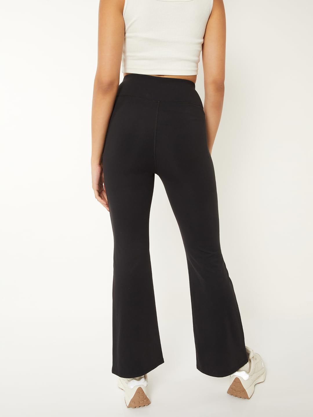 Max Women Solid Flared Pants (Black_XXL)