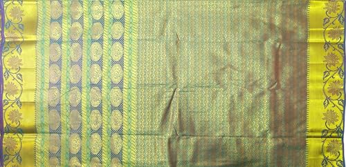 SREE KUMARAN Women's Kanchipuram Silk Pure Pattu Sarees With Blouse