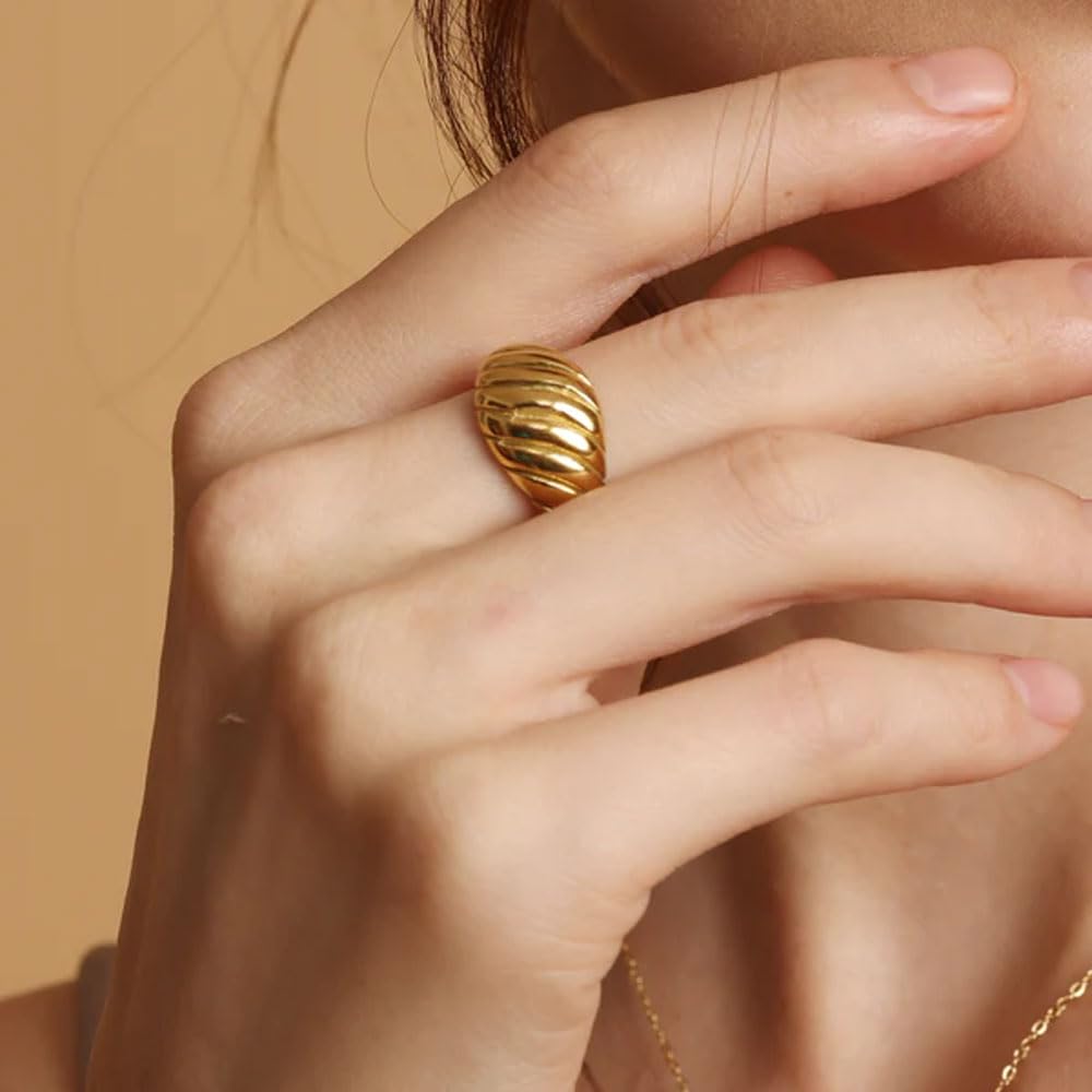 PALMONAS Croissant Dome Ring