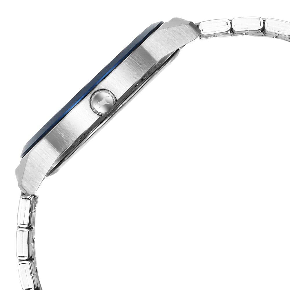 Fastrack Stunners Quartz Analog Black Dial Metal Strap Watch for Men-3308KM02