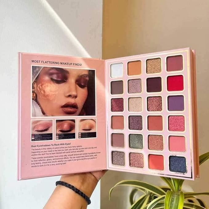 Winble 5-in-1 Foldable Makeup Palette | All-in-One Face, Eyes & Lips | Contour, Blush, Highlighter, Eyeshadow | Long-Lasting & Travel-Friendly | Multipurpose Makeup Book for All Skin Tones & Looks