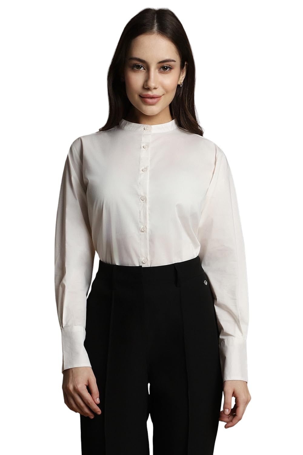 Allen Solly Women's Regular Fit Shirt (AHSFWRGFG09788_White