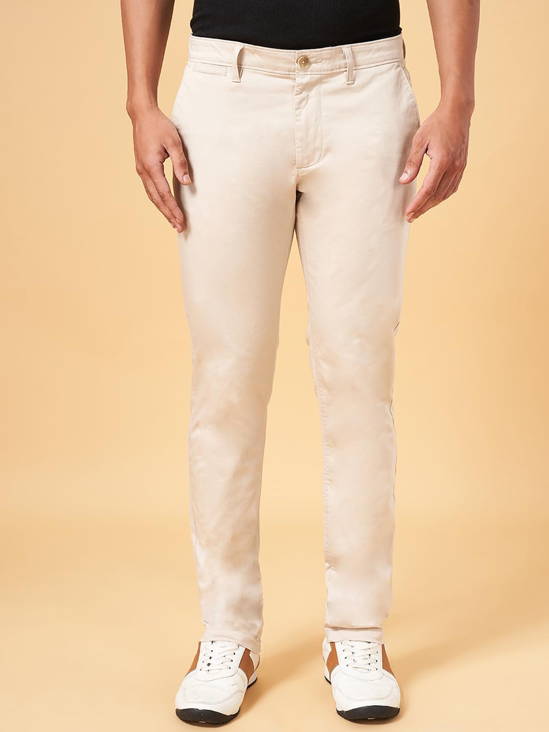 Men's Byford Cream Trousers Regular Fit,Cream,36