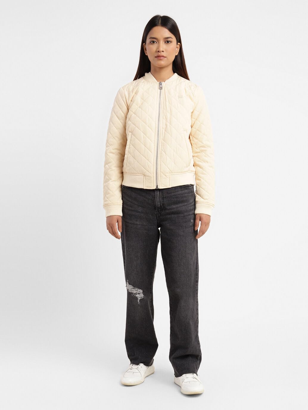 Levi's Women's A-Line Coat (A2186-0002_Cream_M)