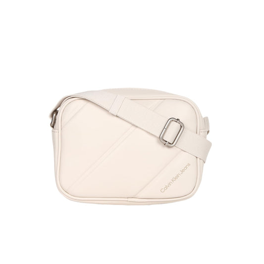 Calvin Klein Women's PU Solid Beige Camera Bag