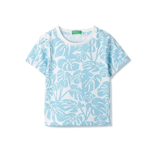 United Colors of Benetton Regular Fit Round Neck Tropical Printed T-Shirt