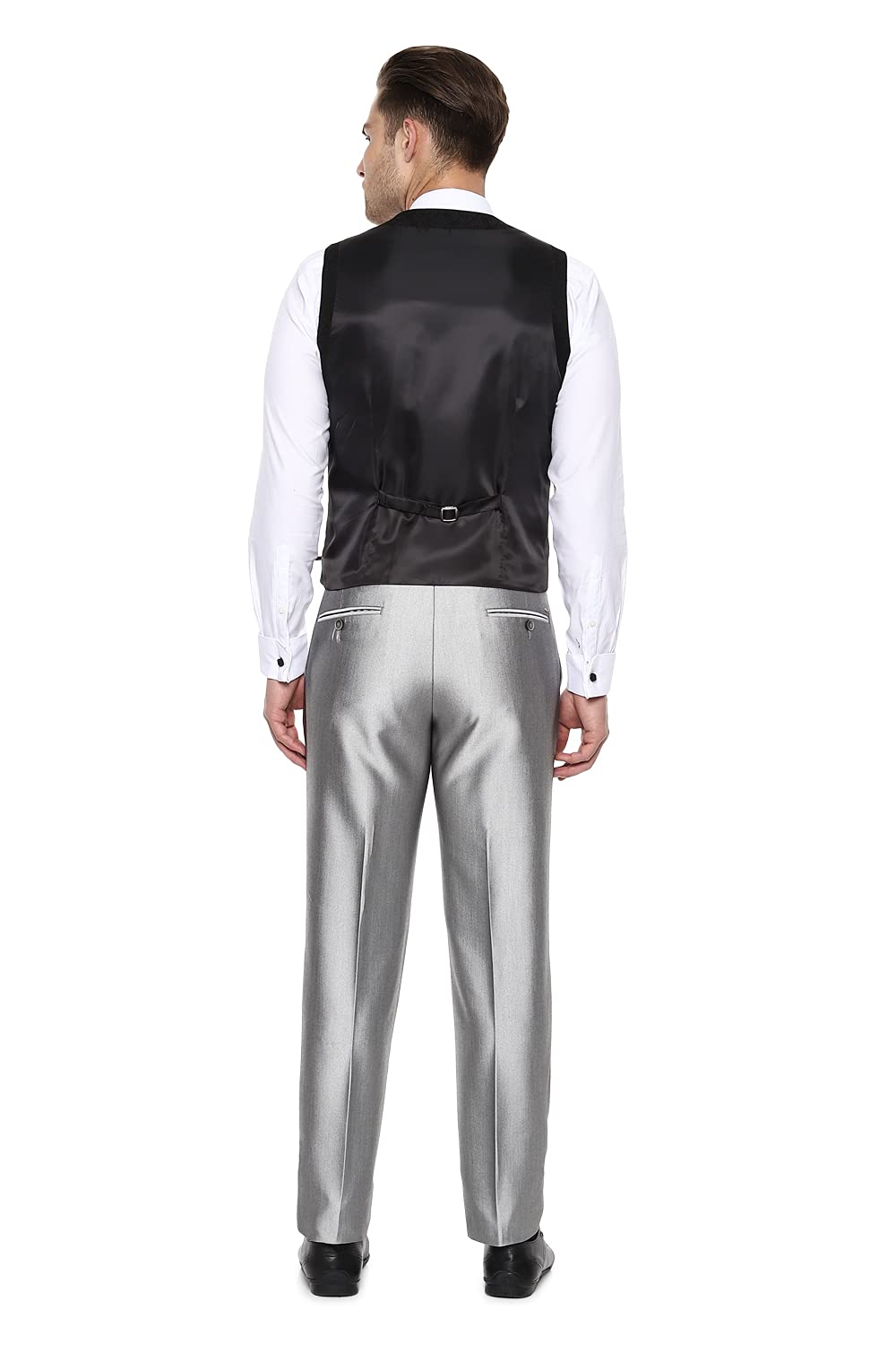 Van Heusen Men's Poly Viscose Notch Lapel Suit (VHSUCSLPF96161_Grey_36 regularW x N/AL)