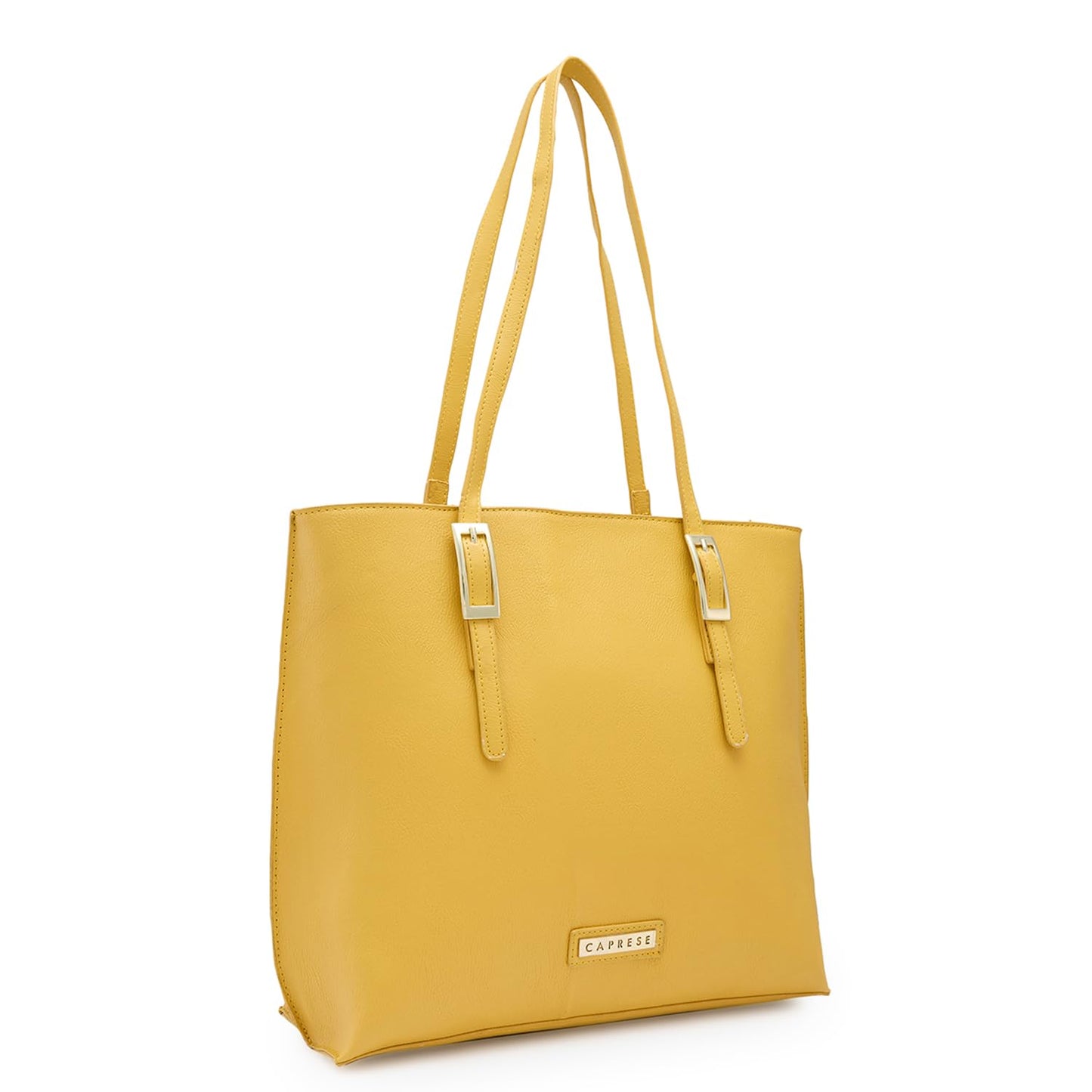 Caprese Jenny Tote Bag, Medium-Ochre | Stylish Handbag for Women | Spacious, Versatile Office & Daily Essentials Tote | Top Zip Closure