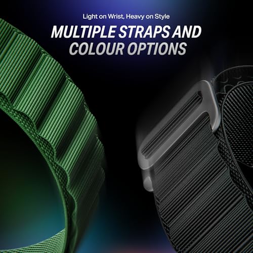 boAt New Launch Storm Infinity w/15 Days Extensive Battery fueled by Huge 550mAh Battery, Fast Charge, Sports Strap,1.83”(4.65cm)HD Display, Functional Crown Smart watch for Men & Women (Sports Green)