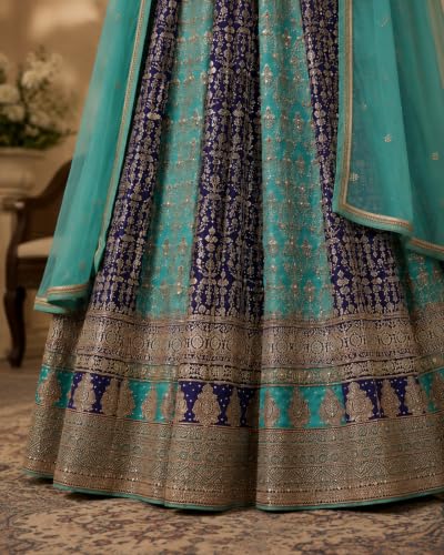 Sapphire Evening Anarkali | 100% Viscose with 100% Cotton Lining