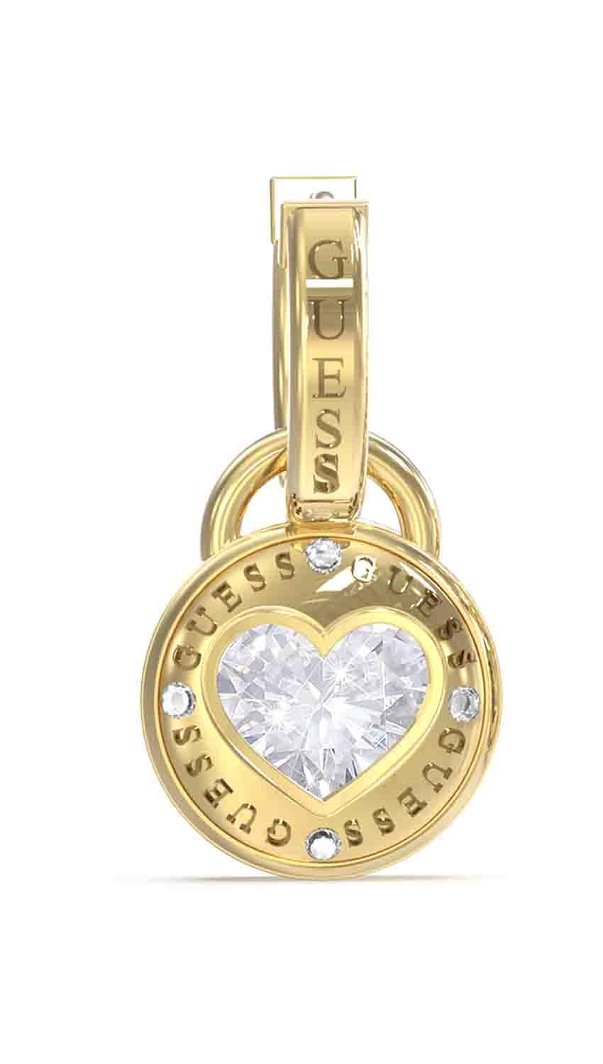 GUESS Rolling Hearts Gold-Plated Stainless Steel Earrings For Women | Hypoallergenic | Lightweight & Durable | Perfect For Gifting