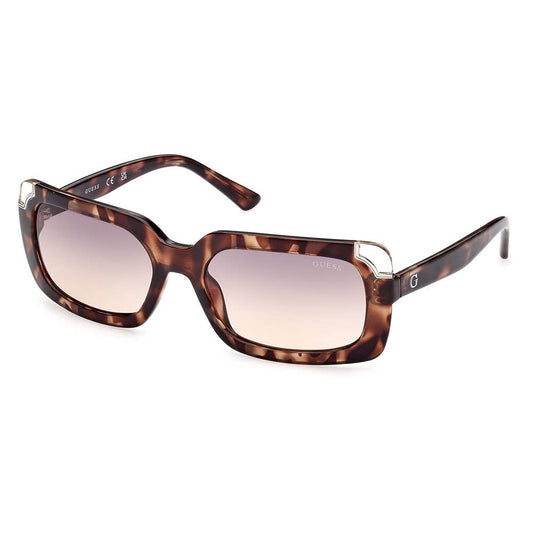 Guess Gu7841@5956B#, Havana/Other Rectangular Non-Polarized Sunglasses, Women's Regular, Havana/Other,Large, Brown