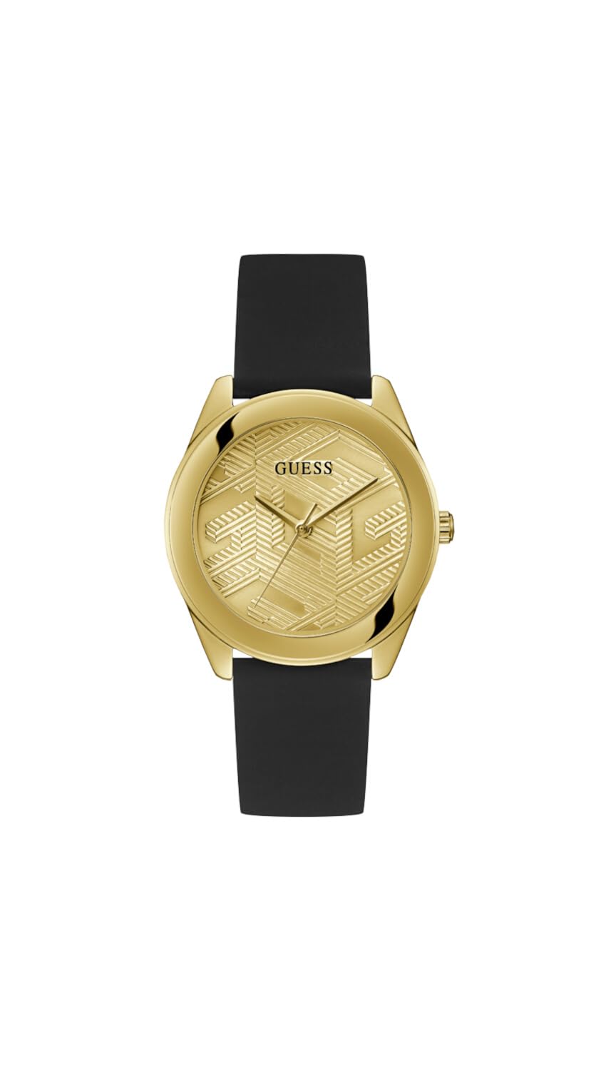 GUESS Women Champagne Round Stainless Steel Dial Analog Watch- GW0665L1