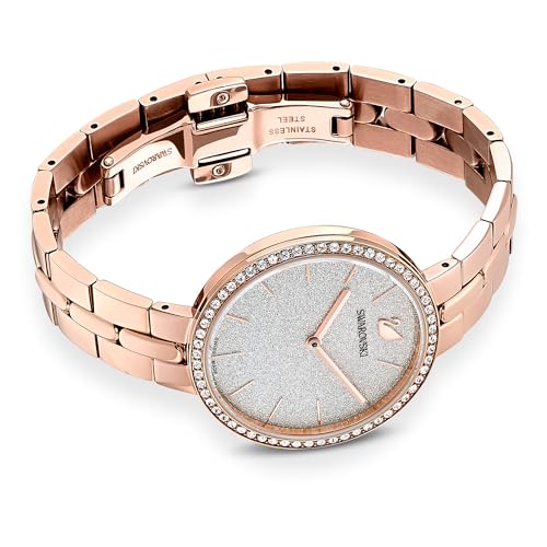 Swarovski Stainless Steel Women Cosmopolitan Analog Watch Metal Bracelet, Rose Gold Tone, Rose-Gold Tone Pvd 5517803, Band Color-Rose Gold