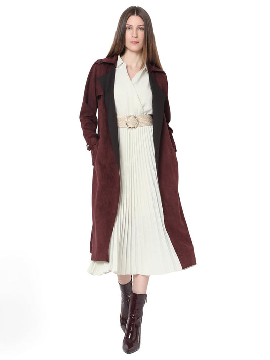 VERO MODA Women's Regular Fit Brown Coat