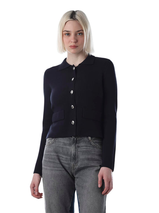 ONLY Women Shirt Collar Button Detailed Cardigan
