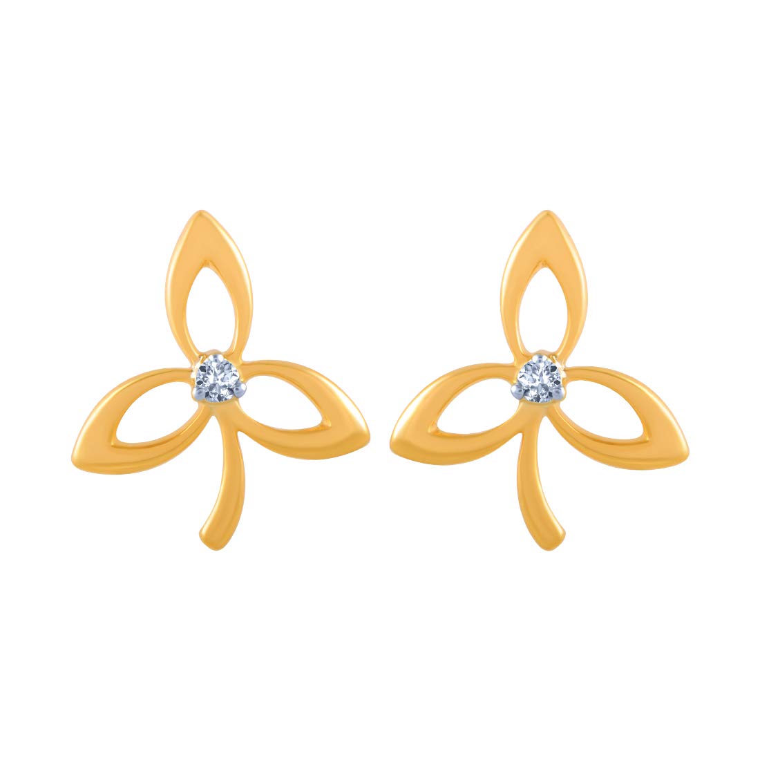 P.C. Chandra Jewellers 18k (750) Yellow Gold and Diamond Stud Earrings for Women