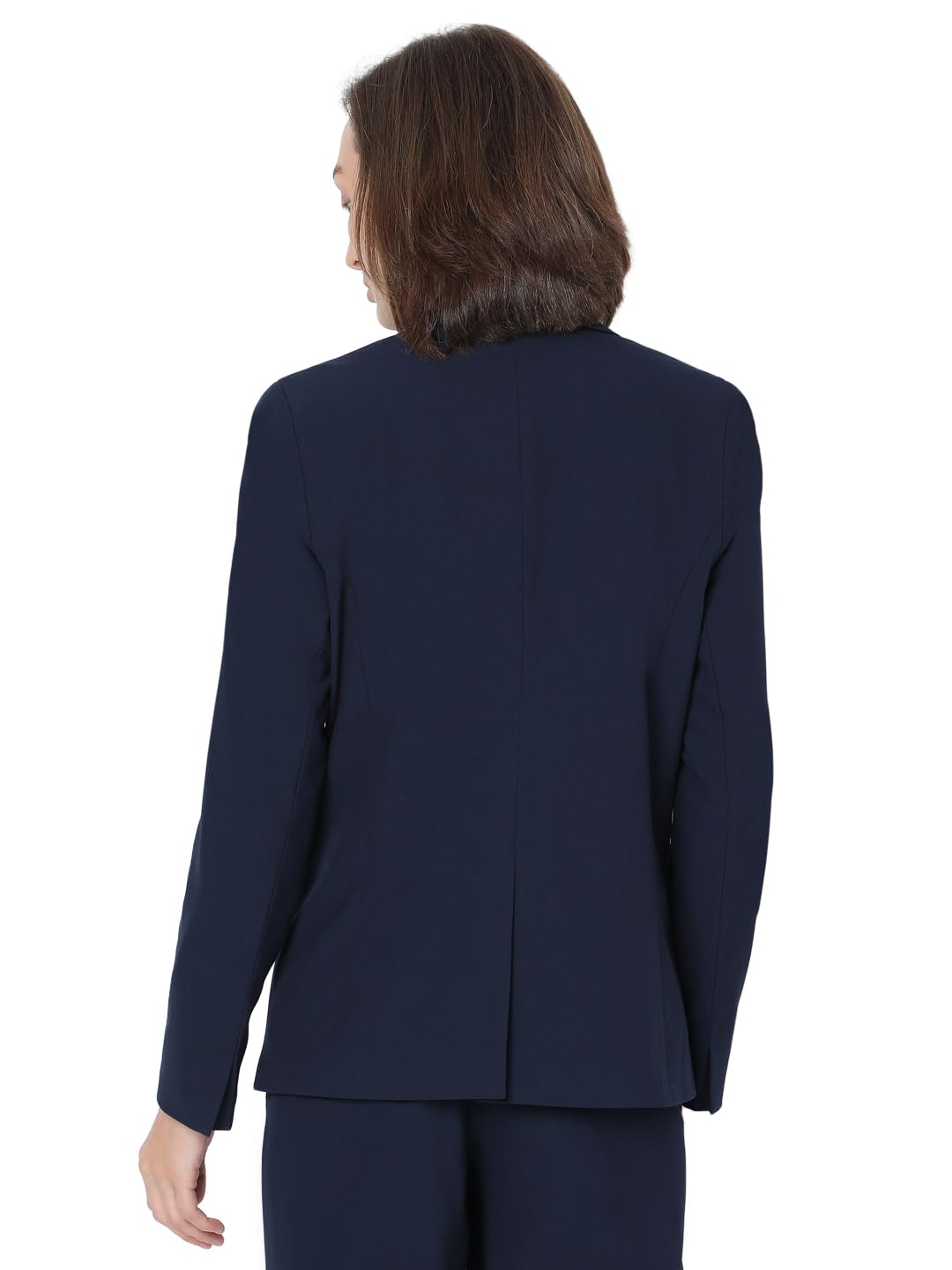 VERO MODA Womens Regular Fit Navy Blue Blazer