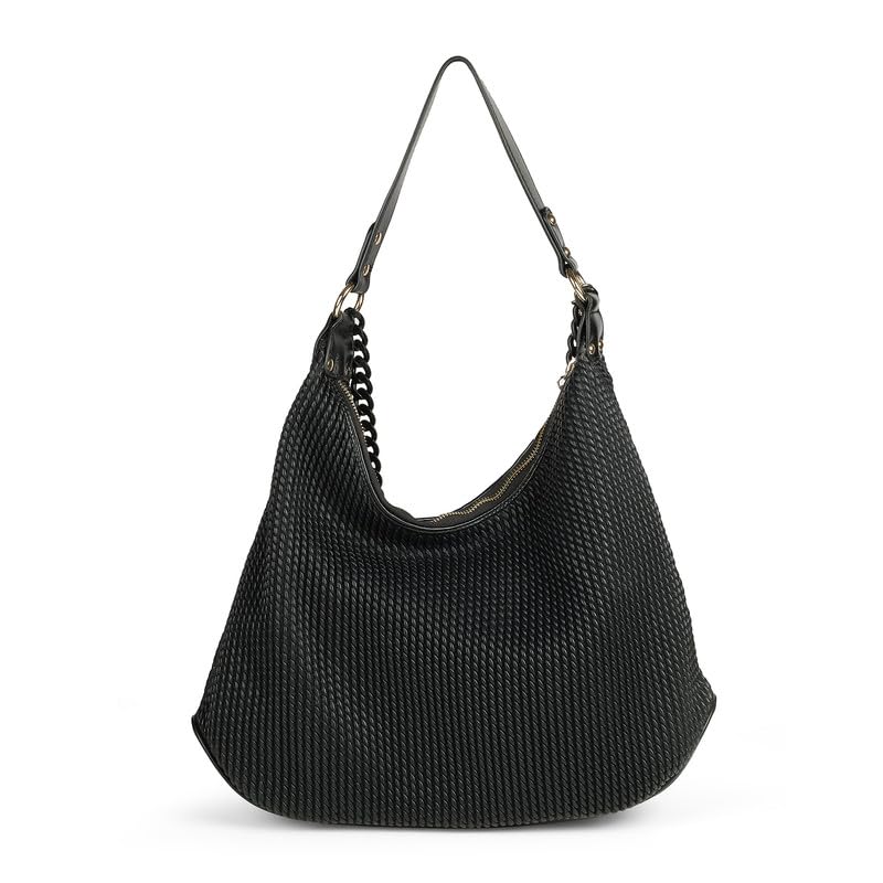 tresmode MONZA Women's Black Vegan Leather Handbag