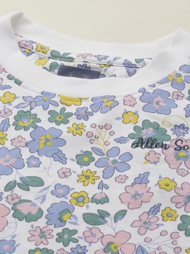 Allen Solly Girls White Print Casual Dress