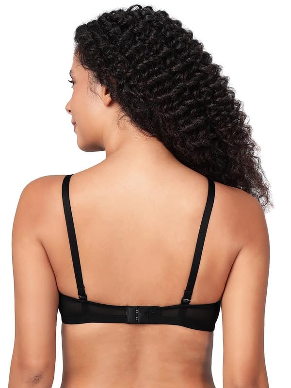 Clovia Women's Lace Padded Non-Wired Full Coverage Multiway Bra (BR2332C13_Black_40B)