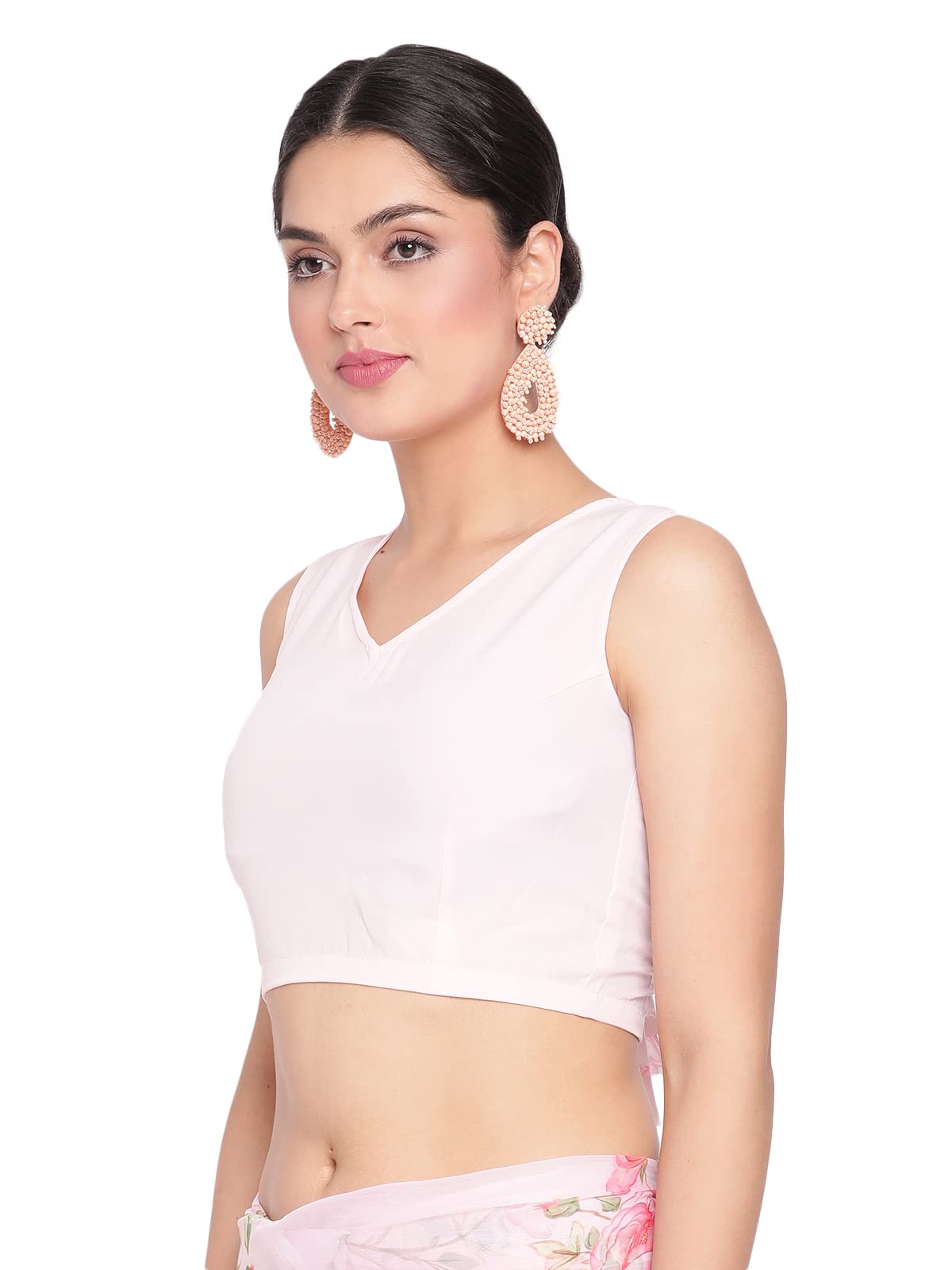 Ahalyaa Women's Baby Pink Colour Chiffon Digital Print Saree (AHSRBL-UN-2)