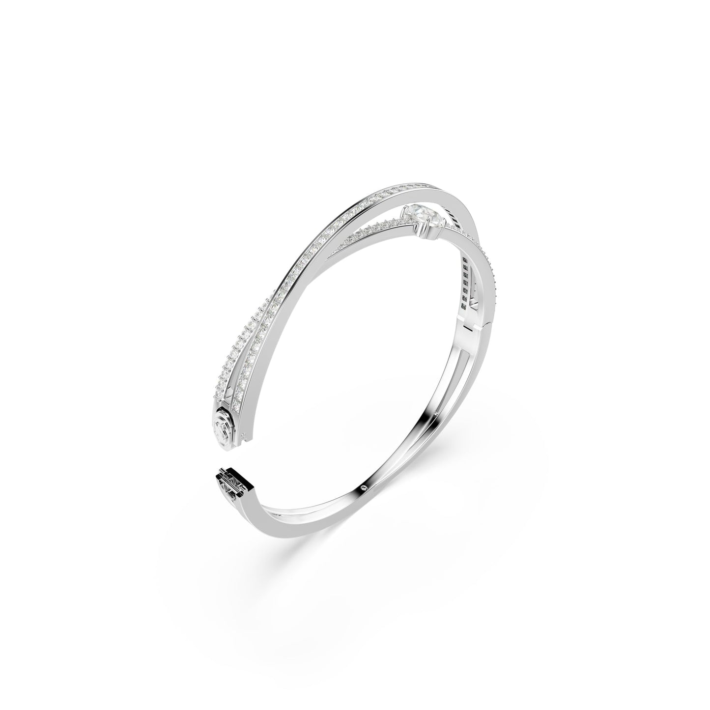 Swarovski Hyperbola Bracelet W, S, Rhodium plated, Cubic Zirconia.