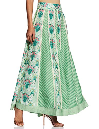 W for Woman Women Maxi Skirt (19FEW50176-111498_Green_WL_Green_L)