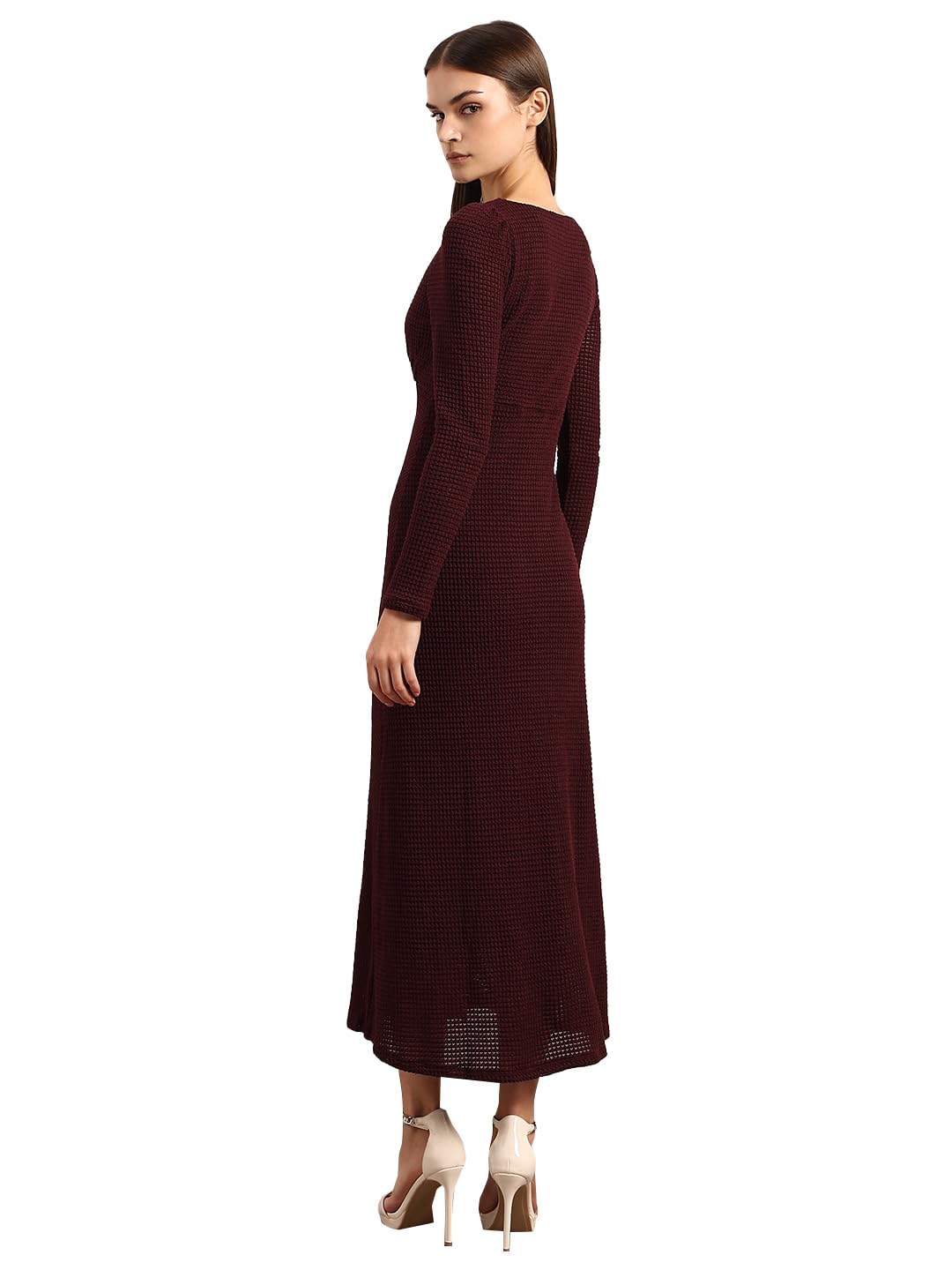 VERO Moda Women's Polyester A-Line Midi Dress